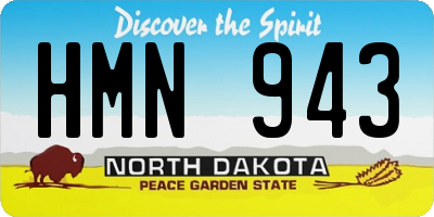 ND license plate HMN943