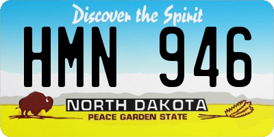 ND license plate HMN946