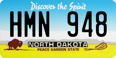 ND license plate HMN948