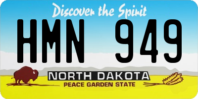 ND license plate HMN949