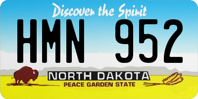 ND license plate HMN952