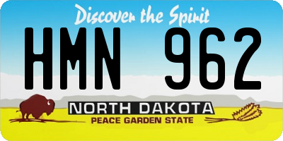 ND license plate HMN962