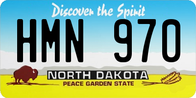 ND license plate HMN970