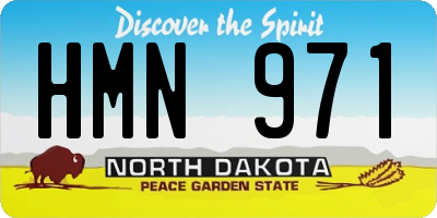 ND license plate HMN971