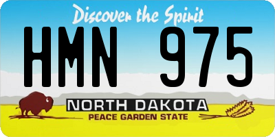 ND license plate HMN975