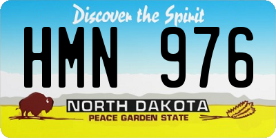 ND license plate HMN976