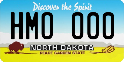 ND license plate HMO000
