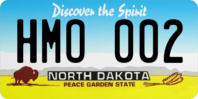 ND license plate HMO002
