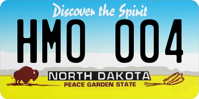 ND license plate HMO004