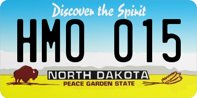 ND license plate HMO015