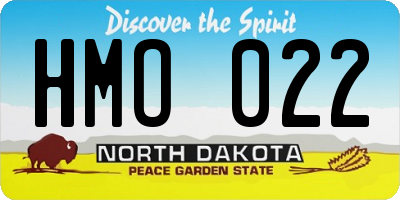 ND license plate HMO022