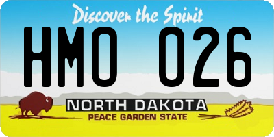 ND license plate HMO026