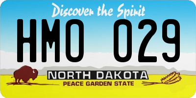 ND license plate HMO029