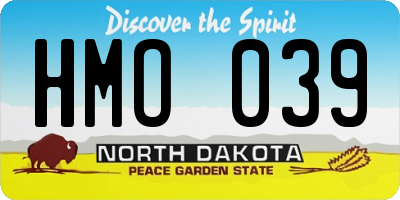 ND license plate HMO039