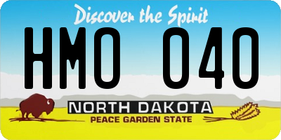 ND license plate HMO040