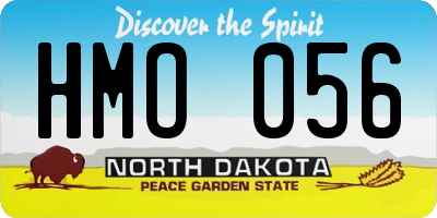 ND license plate HMO056