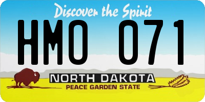 ND license plate HMO071