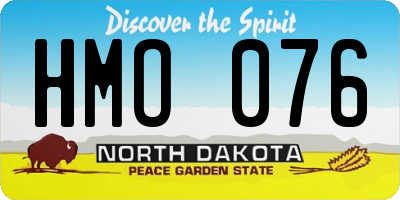 ND license plate HMO076