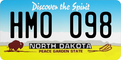 ND license plate HMO098