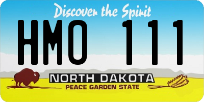 ND license plate HMO111