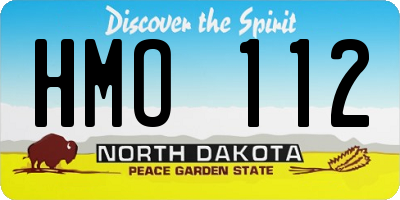 ND license plate HMO112