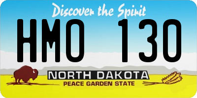 ND license plate HMO130