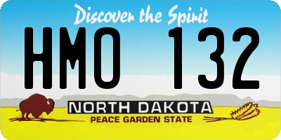 ND license plate HMO132