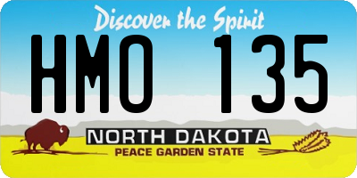 ND license plate HMO135