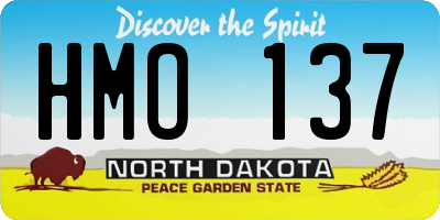 ND license plate HMO137