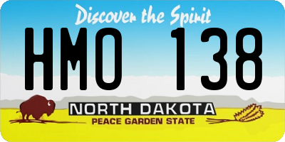 ND license plate HMO138