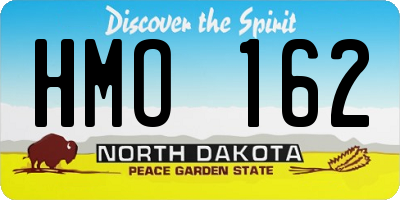 ND license plate HMO162