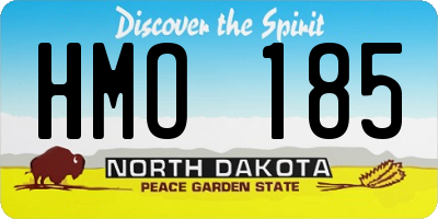 ND license plate HMO185