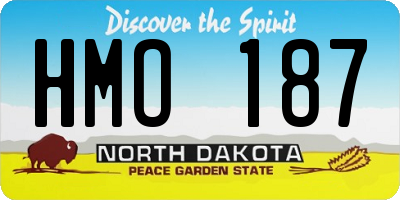 ND license plate HMO187
