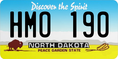 ND license plate HMO190