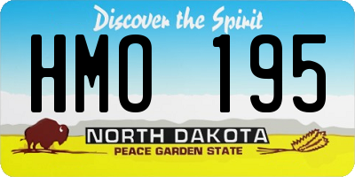 ND license plate HMO195