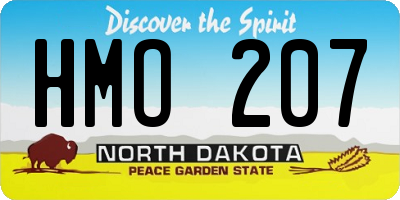ND license plate HMO207
