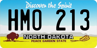 ND license plate HMO213