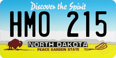 ND license plate HMO215