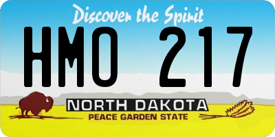 ND license plate HMO217