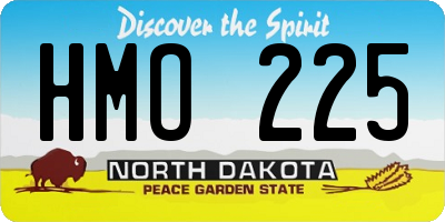 ND license plate HMO225