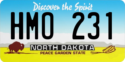 ND license plate HMO231