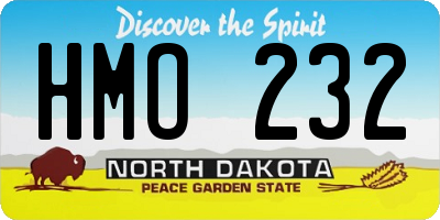 ND license plate HMO232