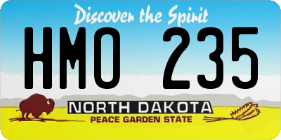 ND license plate HMO235