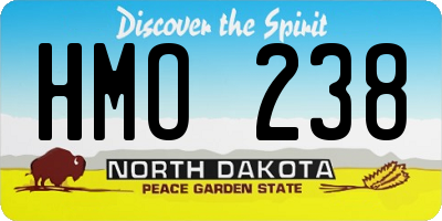 ND license plate HMO238