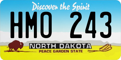 ND license plate HMO243
