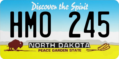 ND license plate HMO245