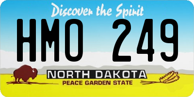 ND license plate HMO249