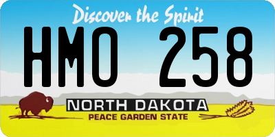 ND license plate HMO258