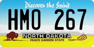 ND license plate HMO267