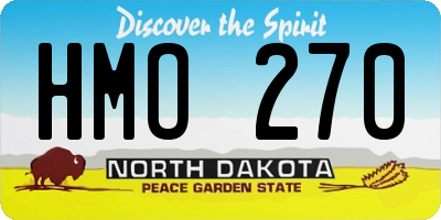 ND license plate HMO270